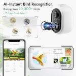 TT Nature Bird Feeder with Camera, Upgraded Smart Bird Feeder Al Identify for 10000 Species, Auto Capture & Real-time Notifications, Ideal Gift for Chirstmas