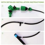 Drip Irrigation System, Push-to-Connect Adjustable Irrigation Set for Garden, Raised Beds Complete Garden Watering System 1/4” Emitters and 59ft Flexible Tubing, Quick Connectors (59)