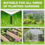 Drip Irrigation System, Push-to-Connect Adjustable Irrigation Set for Garden, Raised Beds Complete Garden Watering System 1/4” Emitters and 59ft Flexible Tubing, Quick Connectors (59)