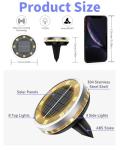Solar Ground Lights Outdoor 12 Pack Waterproof, Upgraded Solar Garden Lights with 4 Side Light, Stainless Steel Solar Powered Disc Landscape Light for Walkway Pathway Lawn Yard Patio Deck-Warm White