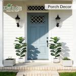 Der Rose 2 Pack 30" Artificial Fiddle Leaf Fig Tree with Warm LED Lights – Battery Powered, Mid-Size Fake Plants for Living Room, Bedroom, Entryway & Home Decor