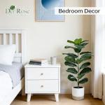 Der Rose 2 Pack 30" Artificial Fiddle Leaf Fig Tree with Warm LED Lights – Battery Powered, Mid-Size Fake Plants for Living Room, Bedroom, Entryway & Home Decor