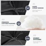 DANGHOOGY Outdoor/Indoor Adirondack Chair Cushion, Waterproof Outdoor Rocking Chair Cushion with Ties, Tufted Replacement Seat Cushions for Outdoor Furniture, Black