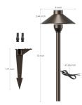 PARTPHONER Low Voltage Landscape Lighting 12-Pack, Aluminum 12V Pathway Lights with G4 Bulbs, Waterproof Oil Rubbed Bronze Color Wired Path Lights with Connectors for Walkway Yard Garden