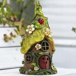 AIINY Garden Decor Outdoor Solar Statues, 9.4Inch Resin Fairy Garden Solar Lights Birthday Gifts for Women Yard Decorations, Gardening Gifts for Patio, Balcony, Porch Decor