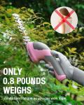 WORKPRO Cordless Grass Shear & Shrubbery Trimmer - 2 in 1 Handheld Hedge Trimmer 7.2V Electric Grass Trimmer Hedge Shears/Grass Cutter Rechargeable Lithium-Ion Battery and Type-C Cable - Pink Ribbon