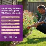 200,000+ Wildflower Seeds [4oz] 16 Variety Perennial Mix - Non-GMO, USA-Sourced Heirloom Seeds for Pollinator Gardens | Attracts Bees/Birds/Butterflies | High Germination Rate for Indoor & Outdoor