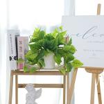 CEWOR Artificial Plants Fake Pothos with Plastic Pot Artificial Potted Plant for Home Office Bedroom Indoor Outdoor Decor 1 Pack