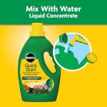 Miracle-Gro Quick Start Planting and Transplant Starting Solution, For Flower and Vegetable Plants, Concentrate Mix with Water, 48 oz.