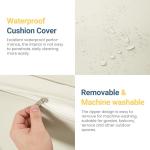 Wisteria Lane Small Patio Furniture Set, All-Weather PE Rattan Outdoor Sectional with Storage Table, L Shape Outdoor Couch with Cushions, 3 Piece Wicker Patio Furniture for Balcony, Brown