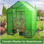 MQFORU 2 Packs Raised Garden Bed Tomato Planter with Trellis, 57" Tomato Cages for Climbing Vegetables Plant, Self Watering Planters Box for Garden Pots for Patio Greenhouse Indoor Outdoor（2PCS）