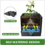 MQFORU 2 Packs Raised Garden Bed Tomato Planter with Trellis, 57" Tomato Cages for Climbing Vegetables Plant, Self Watering Planters Box for Garden Pots for Patio Greenhouse Indoor Outdoor（2PCS）