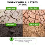 K-Brands Auger Drill Bit for Planting 2 Pack 1.6 x 16 Inch & 3.5 x 16 Inch Set – Garden Spiral Hole and Bulb Planter Tool for Umbrella Holes - Compatible with 3/8 Inch Hex Drive