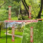 ERYTLLY 2 Pack Bird Feeders for Outdoors Hanging with 6 Feeding Ports Extra Thick Solid Tube Transparent Weatherproof Water Resistant Great for Attracting Birds Garden