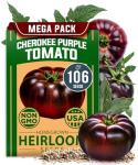 HOME GROWN Non GMO Cherokee Purple Tomato Seeds 1 Pack (Solanum lycopersicum) - 106 Seeds, Tomato for Planting - Heirloom Vegetable Seeds with High Germination Rate