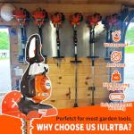 Upgraded Trimmer Rack Wall Mount - 8" Heavy Duty Weed Eater Hanger for Garage Wall Bracket, Garden Power Tool Holder Organizer Hooks for Grass Trimmer, Hedge Trimmer, Leaf Blower and Chainsaw, 2 Pack