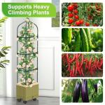 Raised Garden Bed Planter Box with Trellis, 71" Self-Watering Tomato Planter with Wheels for Climbing Vegetable and Plants, Tomato Cage Planters for Indoor Outdoor Patio Greenhouse Gardening (1Pack)