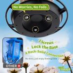 TrampgiK Outdoor Bird Feeder, Retractable Bird Feeder Hanging, Metal Hanger, Rainproof & Leak-Proof, Black, Pack of 2