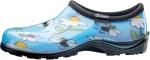 Sloggers Original Waterproof Rain and Garden Shoe for Women– Outdoor Slip-On Garden Clog - Made in The USA with Premium Comfort Insole and Arch Support - Lt Blue Bee Print, Size 7