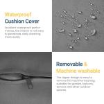 Wisteria Lane Small Patio Furniture Set, All-Weather PE Rattan Outdoor Sectional Sofa with Storage Table, L Shape Outdoor Couch with Cushions, 3 Piece Wicker Patio Furniture for Balcony, Grey