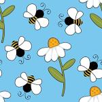 Sloggers Original Waterproof Rain and Garden Shoe for Women– Outdoor Slip-On Garden Clog - Made in The USA with Premium Comfort Insole and Arch Support - Lt Blue Bee Print, Size 7