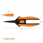 Fiskars 6" Pruning Scissors for Flowers, Buds, Weeds and Small Plants, Garden Snips with Resin Resistant Nonstick Stainless Steel Blades, Gardening Trimmers with Comfortable Handle