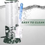 FEED GARDEN 2 Pack Tube Bird Feeders for Outdoors Hanging, Premium Hard Plastic Wild Bird Feeders with 2 Ports, Small Bird Feeder Easy-Refill&Clean, Gifts for Mom Woman, 8.5 Inch Green