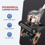 SOARFLY Upgraded Cordless Electric Tiller for Gardening, Total 8.0Ah Battery Powered Mini Cultivator with 2×4.0AH Batteries, 9" Width, 6.6" Depth, 48 Steel Tines Rototiller for Soil Cultivation