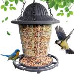 Small Bird Feeder - Durable Plastic Design, Easy Fill & Clean, Attracts Finches & Songbirds, Great for Outdoor Use in Yards, Porches and Decks