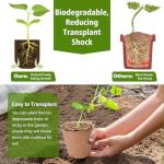 ARGCONNER Peat Pots for Seedlings 3.15 Inch, Biodegradable Round Seed Starter Pots with 10 Plant Labels for Garden Germination, Nursery Pot with Drainage Holes (40 Pack/3.15 Inch)