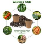 INCIKITI 40Pcs 3.15 Inch Peat Pots, Biodegradable Eco-Friendly Round Plant Seedling Starters Kit, Seed Germination Trays with 10 Labels for Flower Vegetable Tomato Saplings & Herb Germination, Khaki