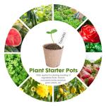 ARGCONNER Peat Pots for Seedlings 3.15 Inch, Biodegradable Round Seed Starter Pots with 10 Plant Labels for Garden Germination, Nursery Pot with Drainage Holes (40 Pack/3.15 Inch)