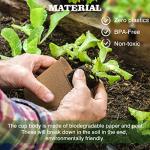 INCIKITI 40Pcs 3.15 Inch Peat Pots, Biodegradable Eco-Friendly Round Plant Seedling Starters Kit, Seed Germination Trays with 10 Labels for Flower Vegetable Tomato Saplings & Herb Germination, Khaki