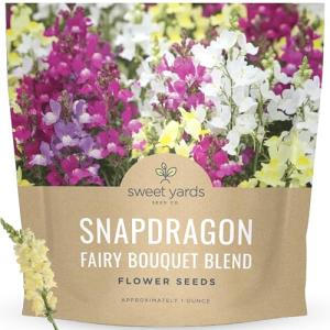 Snapdragon Fairy Bouquet Blend – Large 1 Ounce Seed Packet – 400,000 Flower Seeds for Planting – Lineria