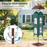 Metal Bird Feeder Bird Feeders for Outdoors Hanging,Waterproof and Rust-Proof,Easy Cleaning,Wild Bird Feeders Attracting Chickadees Goldfinches Cardinals Finches and Sparrows