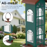 Metal Bird Feeder Bird Feeders for Outdoors Hanging,Waterproof and Rust-Proof,Easy Cleaning,Wild Bird Feeders Attracting Chickadees Goldfinches Cardinals Finches and Sparrows