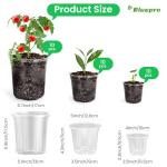 36-Pack Clear Nursery Pots with Drainage Holes