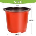 LWWTBS Plant Nursery Pot/Pots 100 Pcs 4" Plastic Small Plants Pots Flower Pots Seed Starting Pots for Plants Indoor Outdoor Seedling pots (with 100 Plant Labels)