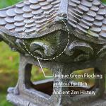 Aloak Asian Solar Zen Pagoda Garden Statue 14 Inch, Outdoor Japanese Lamp Lantern for Home Garden Landscape Décor (14 inch Pagoda)