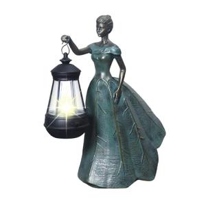 Sheaifun Fairy Garden Statue Solar Garden Decor Resin Fairy Statue with Lights Angel Fairy Decor Outdoor Yard Statues Gardening Gifts for Women 9.5 * 5.5 * 11.5 Inch