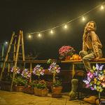 Adecorty Solar Garden Lights Outdoor Waterproof Decorative Solar Lights Outdoor 2 Pack with 44 LED 34 Butterfly Flower Garden Decor Yard Patio Lawn, Gifts for Mother's Day Mom Women