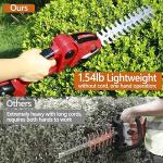 Hedge Trimmer Cordless 2 in 1 Handheld Grass Shears Mini Shrubbery Grass Cutter Electric Brush with Battery and Charger (Mordern)