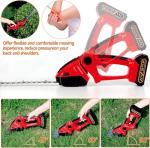 Hedge Trimmer Cordless 2 in 1 Handheld Grass Shears Mini Shrubbery Grass Cutter Electric Brush with Battery and Charger (Mordern)