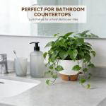 Tinecio 7/6.5/6/5.5/5 Inch Self Watering Pots, Plastic Flower Pots with Multi Mesh Drainage Holes and Deep Reservoir for Indoor Outdoor Garden Plants and Flowers (White, 5/5.5/6/6.5/7)