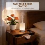 Tinecio 7/6.5/6/5.5/5 Inch Self Watering Pots, Plastic Flower Pots with Multi Mesh Drainage Holes and Deep Reservoir for Indoor Outdoor Garden Plants and Flowers (White, 5/5.5/6/6.5/7)