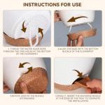 Tinecio 7/6.5/6/5.5/5 Inch Self Watering Pots, Plastic Flower Pots with Multi Mesh Drainage Holes and Deep Reservoir for Indoor Outdoor Garden Plants and Flowers (White, 5/5.5/6/6.5/7)