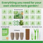 Herb Seeds Variety Pack – Fruivity 12800+ 15 in 1 Heirloom Seed Kits for Indoor/Outdoor Planting | Herb Indoor Garden Kit Starter - Complete Herb Garden Starter Set with Gift Packaging for Family