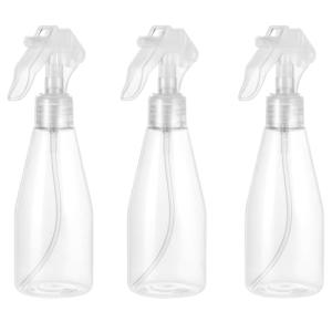 UPSTORE 3 Pack 200ml 6.7oz Clear Plastic Spray Bottles Fine Mist Trigger Sprayer Heavy Duty Nozzle for Hair Salon Garden Cleaning Plant Watering Home Use