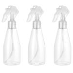 UPSTORE 3 Pack 200ml 6.7oz Clear Plastic Spray Bottles Fine Mist Trigger Sprayer Heavy Duty Nozzle for Hair Salon Garden Cleaning Plant Watering Home Use