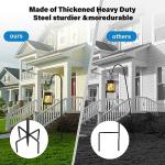 ToyHotels Shepherd Hooks for Outdoor, 1 Pack 62 Inch Bird Feeder Pole with 5 Prongs Base for Hanging Lantern, Hummingbird Feeder, Lightweight Plant, Shepherds Hook for Bird Feeders for Outside